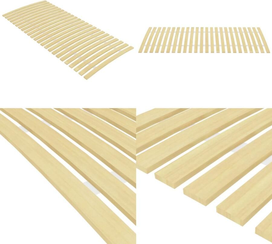 VidaXL Lattenbodem met 24 latten 90x200 cm Lattenbodem Lattenbodems Bedbodem Lat Bodem