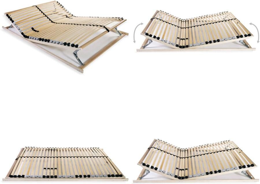 VidaXL Lattenbodem met 28 latten 7 zones 100x200 cm Bedbodem Bedbodems Lattenbodem Lattenbodems - Foto 2
