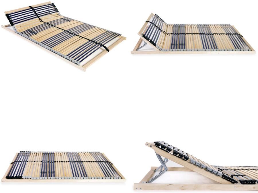 VidaXL Lattenbodem met 42 latten 7 zones 120x200 cm Bedbodem Bedbodems Lattenbodem Lattenbodems