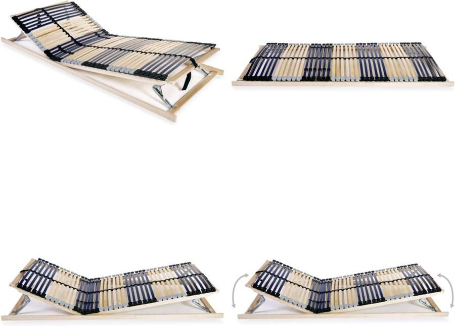 VidaXL Lattenbodem met 42 latten 7 zones 70x200 cm Bedbodem Bedbodems Lattenbodem Lattenbodems