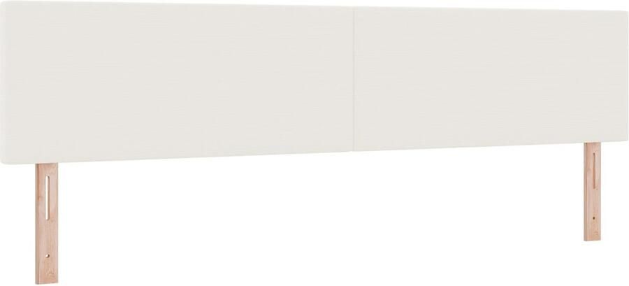 VidaXL LED Hoofdbord Eenvoudig Design Crème 100 cm Katoenen Velours