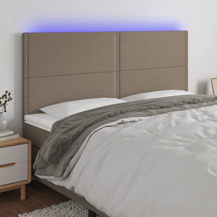 The Living Store Hoofdeinde Stijlvol LED Verstelbaar Duurzaam Comfort Snijdbare LED-strip Hoofdboard Led Hoofdbord Met Verlichting Beddecoratie Slaapkamers