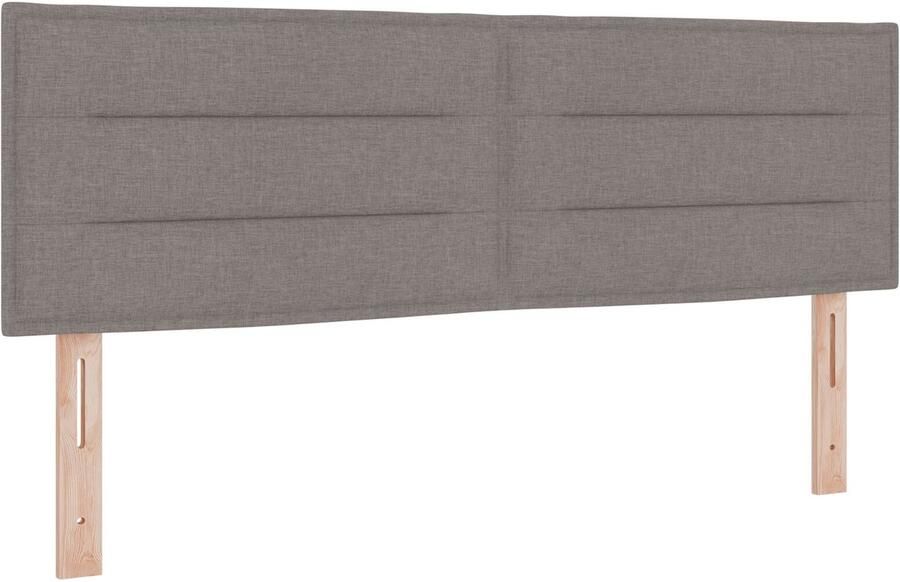 VidaXL Hoofdbord Hoogte Verstelbaar met hoofdeinde Taupe 160 cm Stof - Foto 2