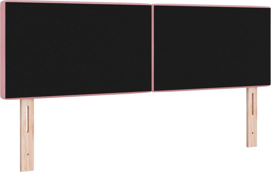 VidaXL LED Hoofdbord met Kristallen Knop Ge tuft in Roze 80 cm Fluweel - Foto 2