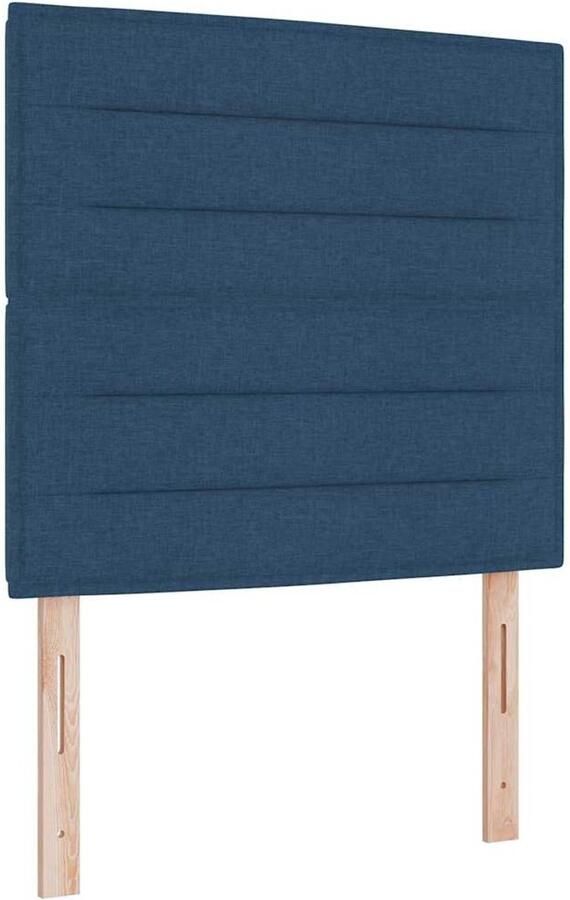 VidaXL LED Hoofdbord met LED -striplichten Blauw 100 cm Stof