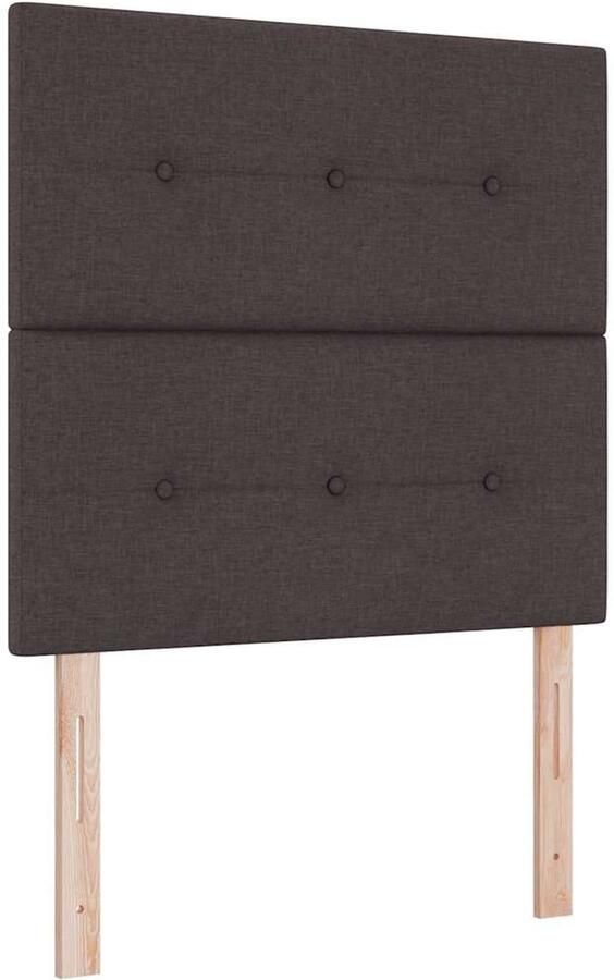 VidaXL Boxspring bed met matras Donkerbruin 80 x 200 cm Stof