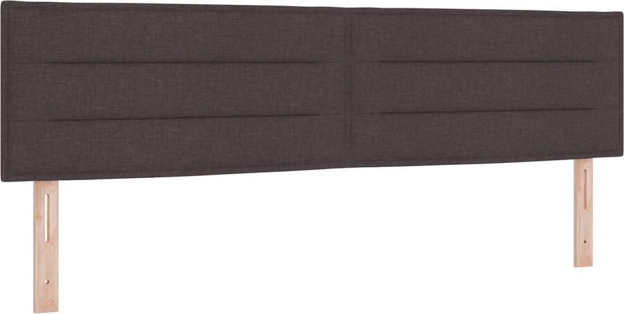 VidaXL LED Hoofdbord met LED -striplichten Donkerbruin 180 cm Stof