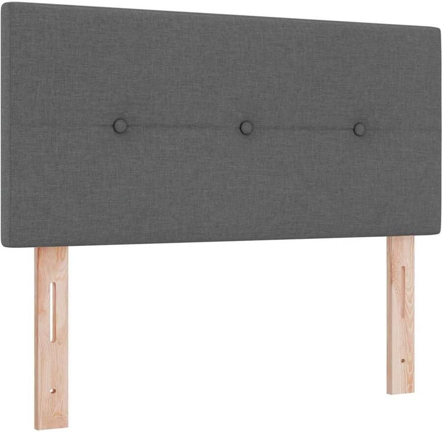 VidaXL LED Hoofdbord met LED -striplichten Donkergrijs 80 cm Stof