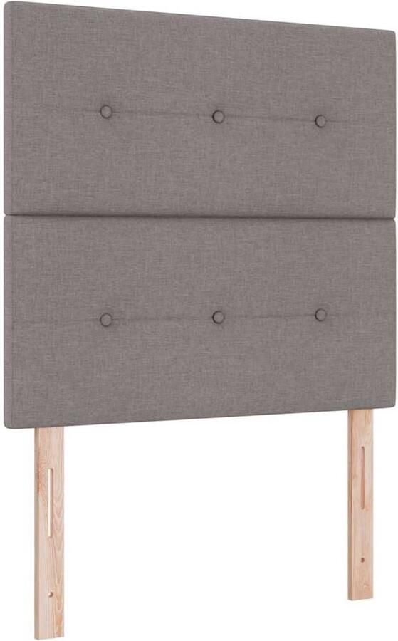 VidaXL LED Hoofdbord met LED -striplichten Handmatig Taupe 100 cm Stof