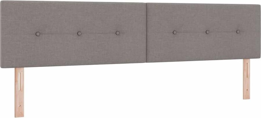 VidaXL LED Hoofdbord met LED -striplichten Handmatig Taupe 200 cm Stof