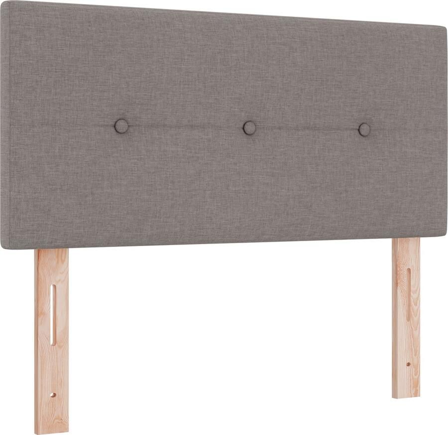 VidaXL LED Hoofdbord met LED -striplichten Handmatig Taupe 80 cm Stof