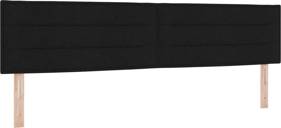 VidaXL LED Hoofdbord met LED -striplichten Zwart 200 cm Stof