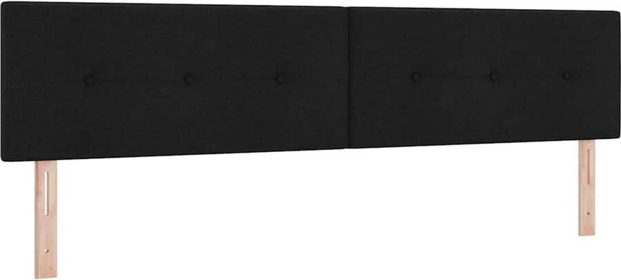 VidaXL LED Hoofdbord met LED -striplichten Handmatig Zwart 200 cm Stof