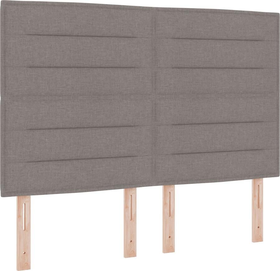 VidaXL Bedframe met Matras Lichtgrijs Stof 160 x 200 cm Bedmatras