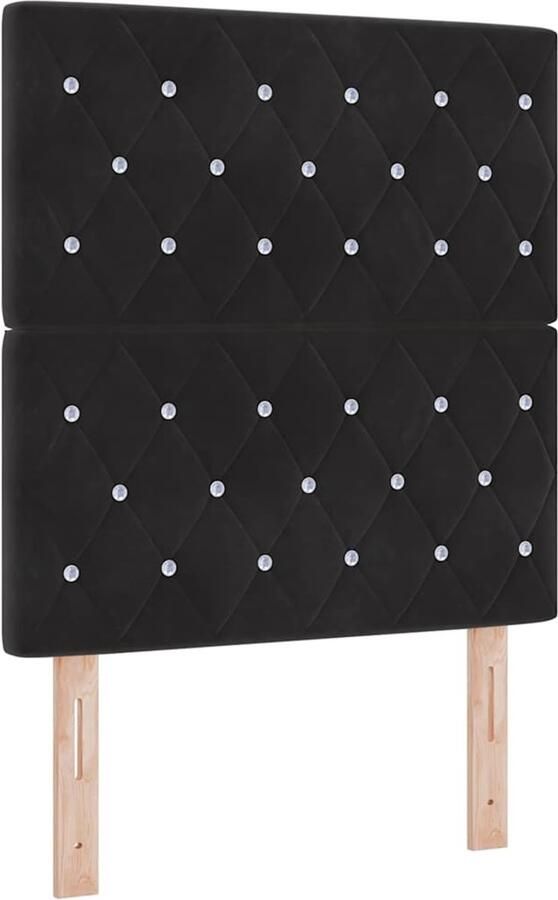 VidaXL LED Hoofdbord Zwart 80 cm Velours