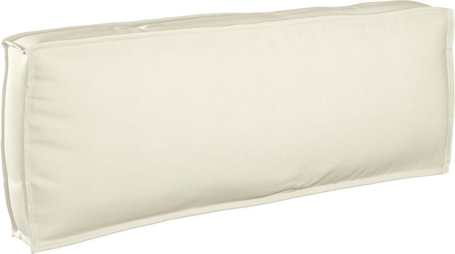 VidaXL Ligbed Kussen voor Rugleuning Crème 120x40x12 cm Oxford Stof