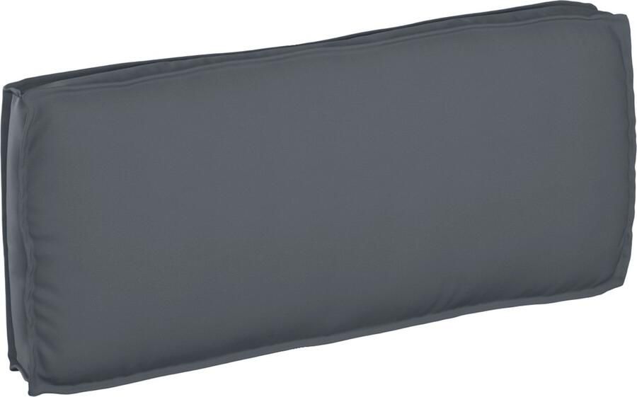 VidaXL Ligbed Kussen voor Zitting Rugleuning Anthraciet 120x50x12 cm Oxford Stof