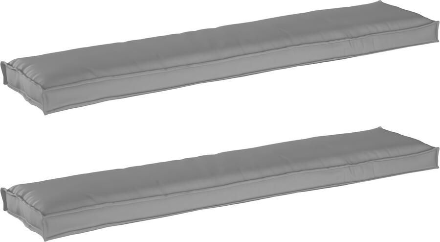 VidaXL Ligbed Kussens voor Bank 2 stuks Grijs 180x40x8 cm Oxford Stof