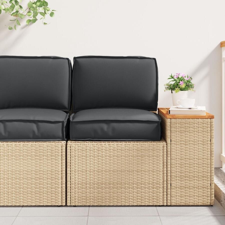 VidaXL Ligbedkussen voor Zithoek Zwart 60x40x8 cm Oxford Stof