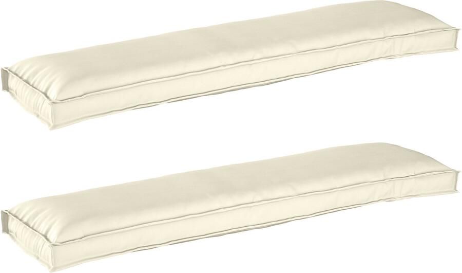 VidaXL Ligbedkussens voor Bank 2 Stuks Crème 150 x 40 x 8 cm Oxford Stof