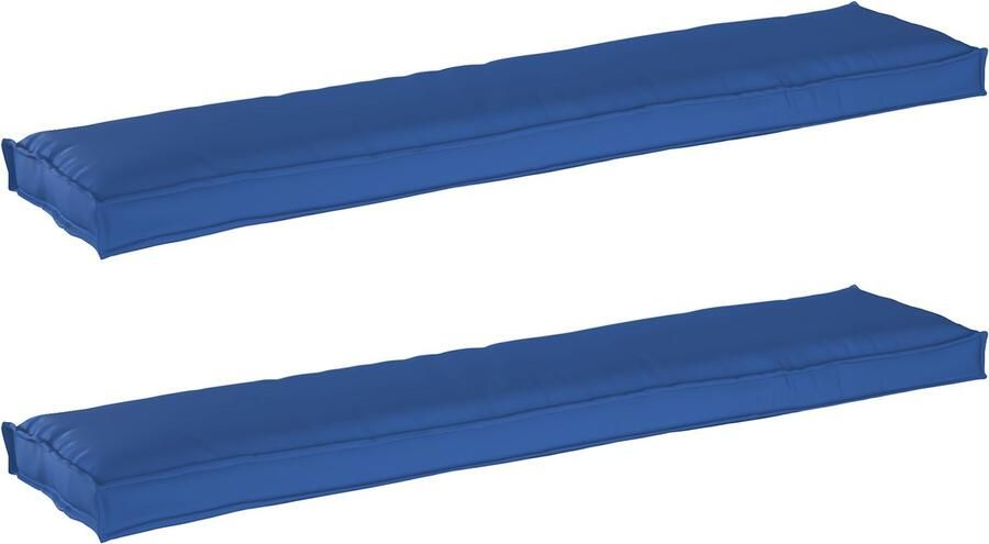 VidaXL Ligbedkussens voor Bank 2 Stuks Koninklijk Blauw 180 x 40 x 8 cm Oxford Stof