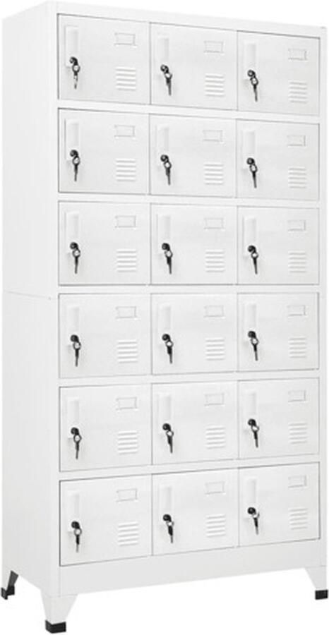 VidaXL Prolenta Premium Lockerkast met 18 vakken 90x40x180 cm metaal - Foto 2