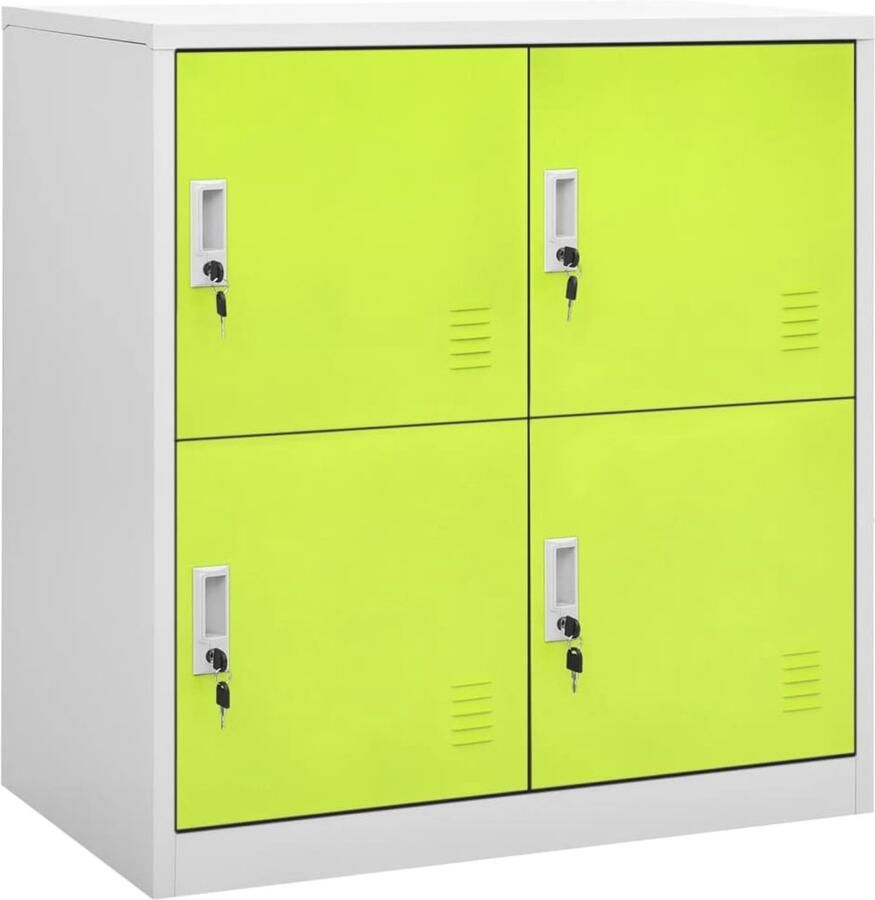 VidaXL Lockerkast Staal Lichtgrijs Groen 90x45x92 5 cm Lockerkast Metalen Lockerkast Staalkast Kantooropslag Schoollocker