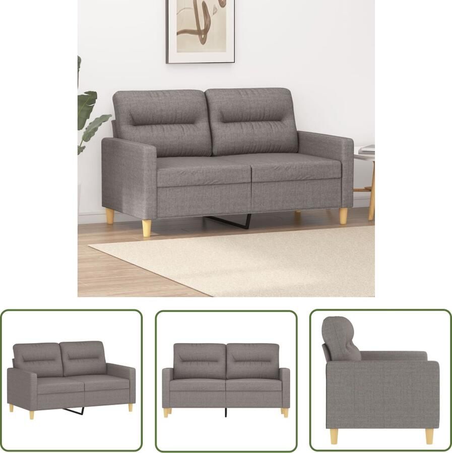 The Living Store Bank Lounge 2-zits 138 x 77 x 80 cm Taupe Tweezitsbank Lounge Bank Banks Kopen Fauteuils Salon Meubilair