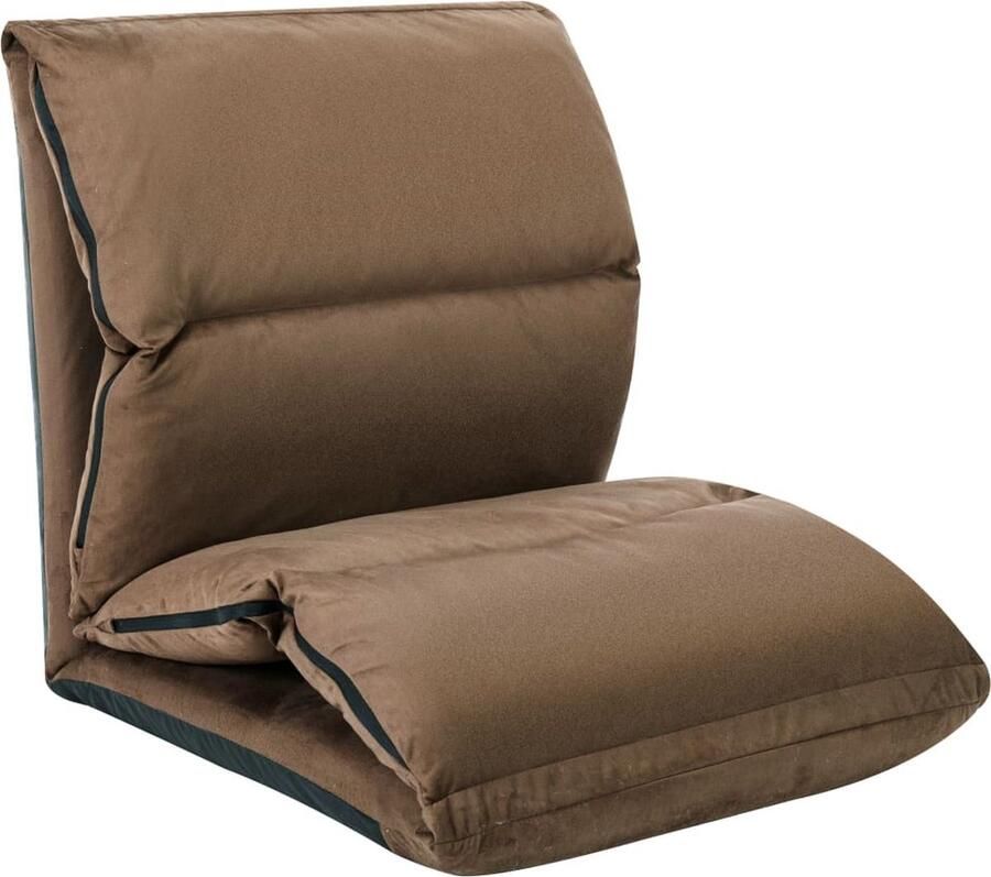 The Living Store Loungebed Microvezel Verstelbaar Inklapbaar 216x56x9 cm Vloerstoel Lounge Chair Relaxfauteuil Microfiber Bank Vouwbank