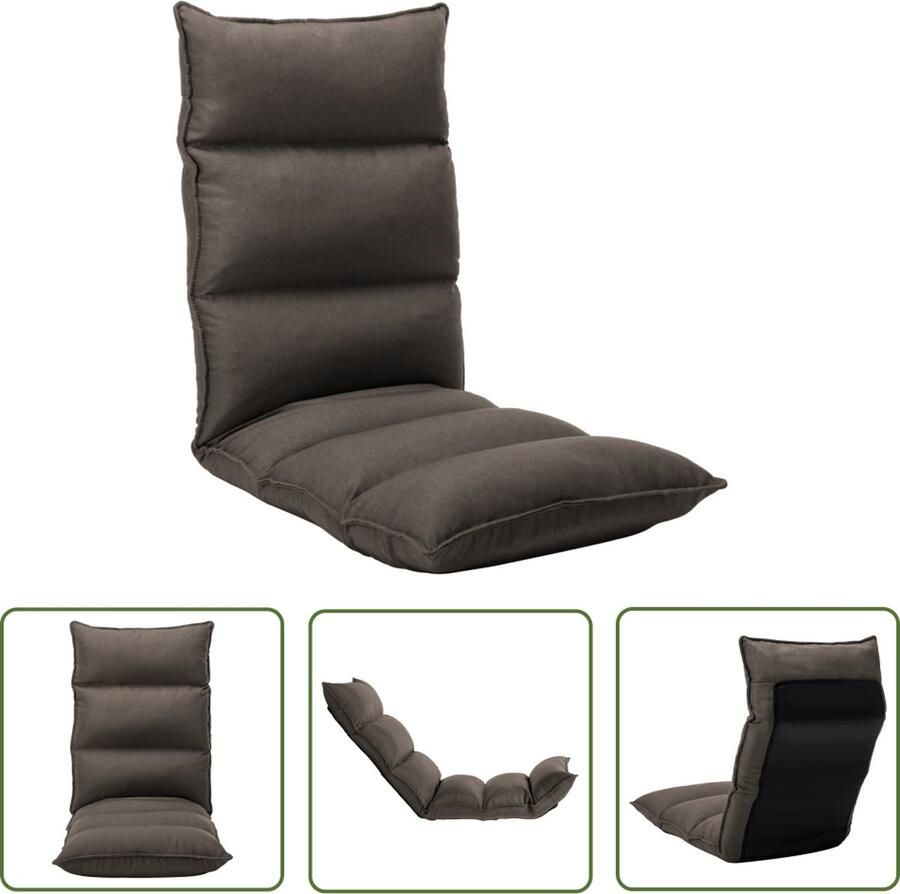 The Living Store Vloerstoel Loungebed 135x50x13 cm Verstelbaar+Inklapbaar Vloerstoel Lounge Chair Lounge Bed Vouwstoel Terrasbank