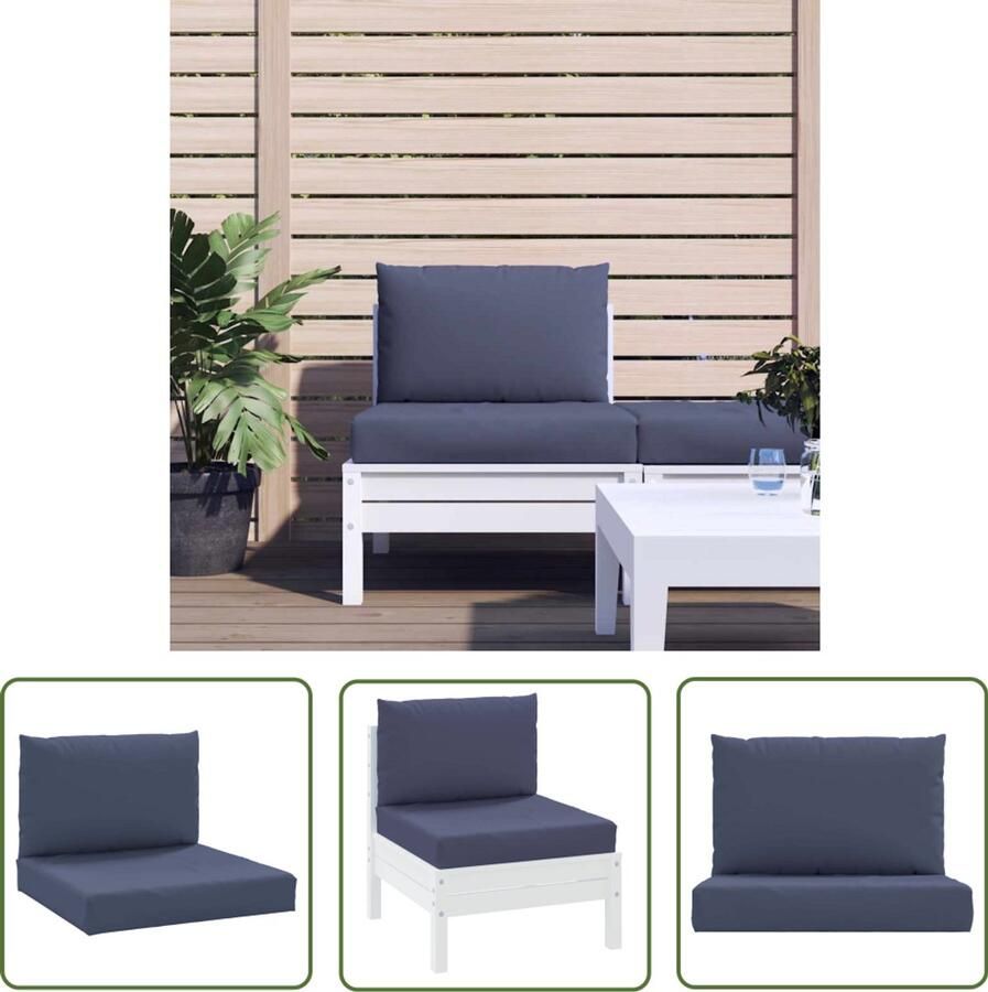 The Living Store Palletkussens 2 st stof marineblauw Palletkussens Lounge Set Tuin Kussens Terras Kussens Outdoor Kussens