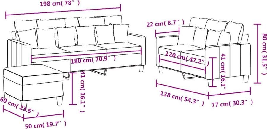 VidaXL Loungeset 3-delig Donkergrijs Inclusief kussens Loungeset Buitenmeubilair Tuinlounge Lounge Set Donker Grijs