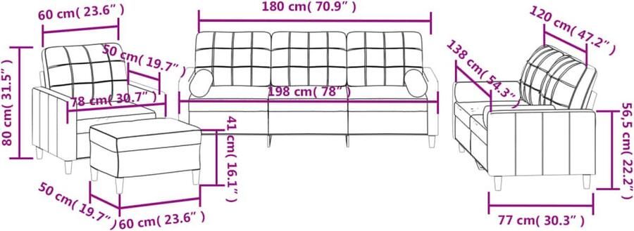 VidaXL Loungeset 4-delig Met kussens Taupe Loungeset Tuinmeubelen Lounge Set Buiten Meubilair Relaxset