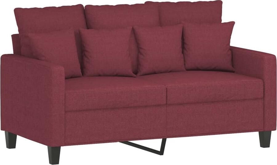 VidaXL Loungeset 4-delig Wijnrood Inclusief Kussens Loungeset Buitenmeubilair Lounge Set Tuinlounge Rood Meubilair