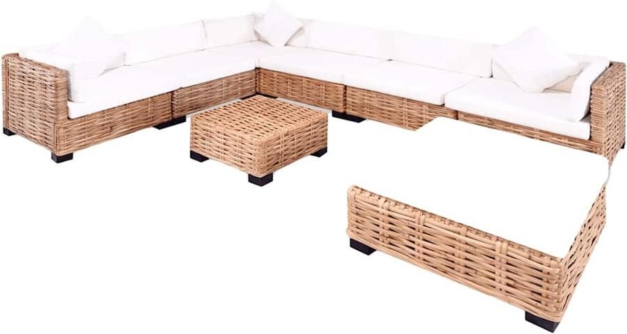 Vida XL vidaXL Loungeset natuurlijk rattan 27-delig-VXL-244623 - Foto 3