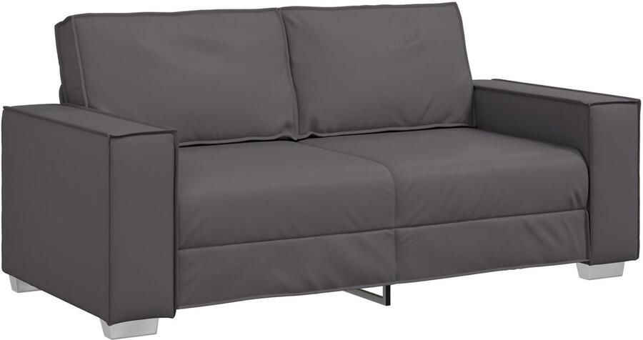 VidaXL Sofastoel met kussen Grijs 180 x 78 x 84 cm Kunstleer