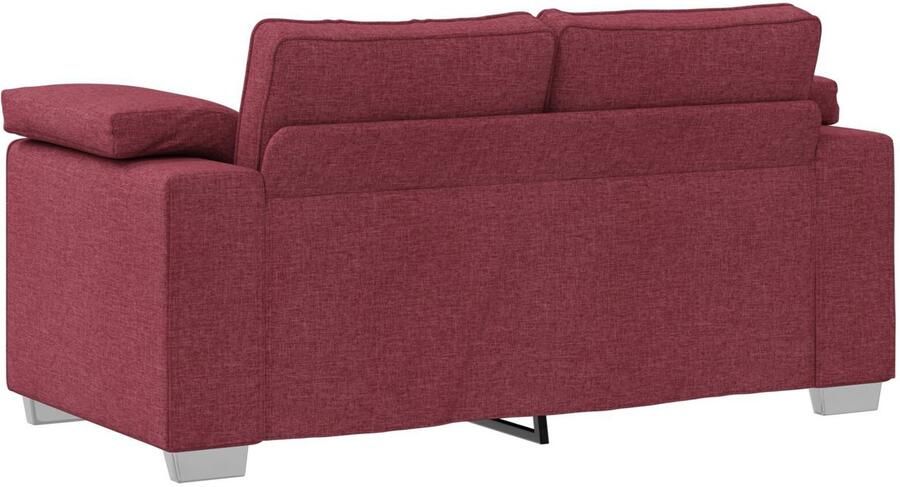 VidaXL Bank Rood Polyester 160 x 77 x 82 cm Duurzaam Liefdeszetel