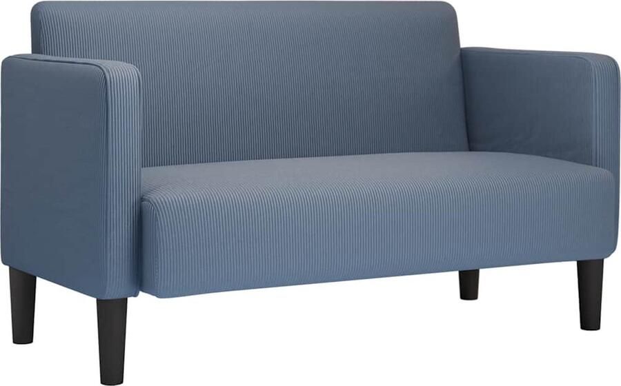 VidaXL Loveseat bank 109 cm corduroy stof blauw