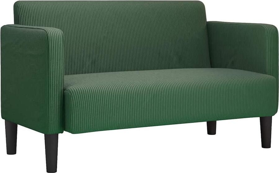 VidaXL Loveseat bank 109 cm corduroy stof jungle groen