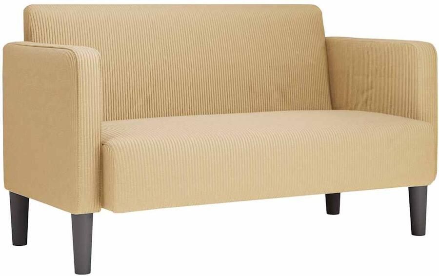 VidaXL Loveseat bank 109 cm corduroy stof lichtgroen grijs