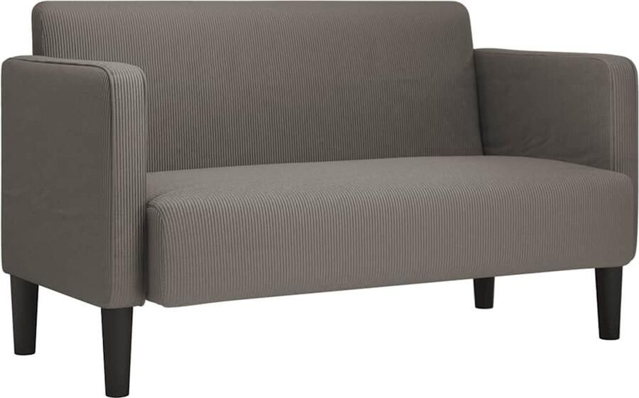VidaXL Loveseat bank 109 cm corduroy stof lichtgrijs