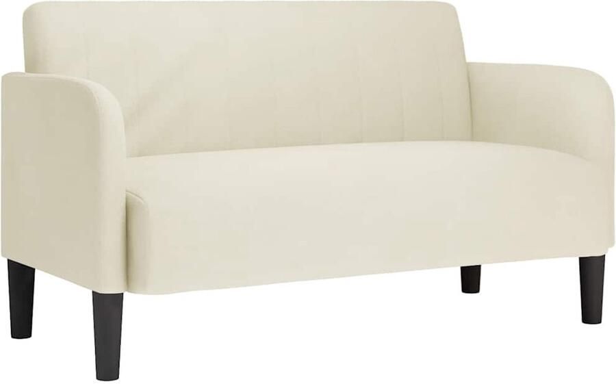 VidaXL Loveseat bank 109 cm fluweel crèmekleurig