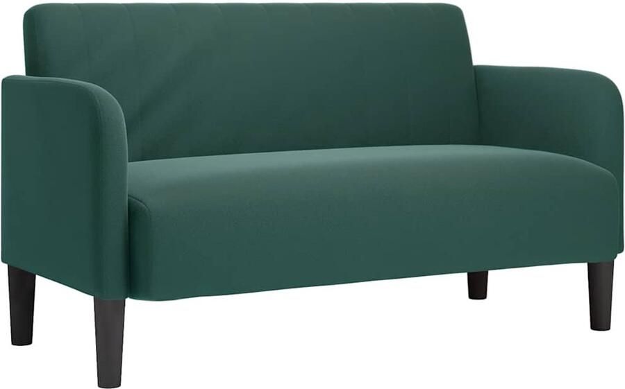 VidaXL Loveseat bank 109 cm fluweel donkergroen