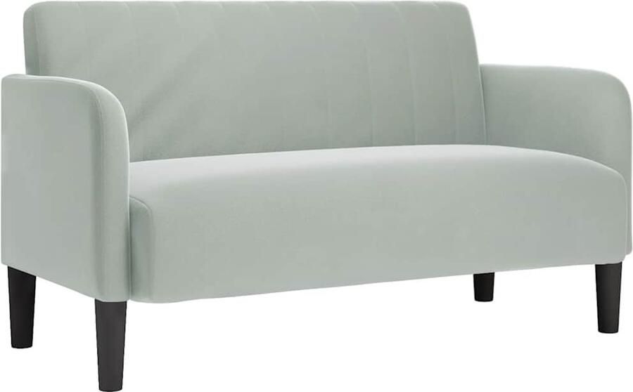 VidaXL Loveseat bank 109 cm fluweel lichtgrijs