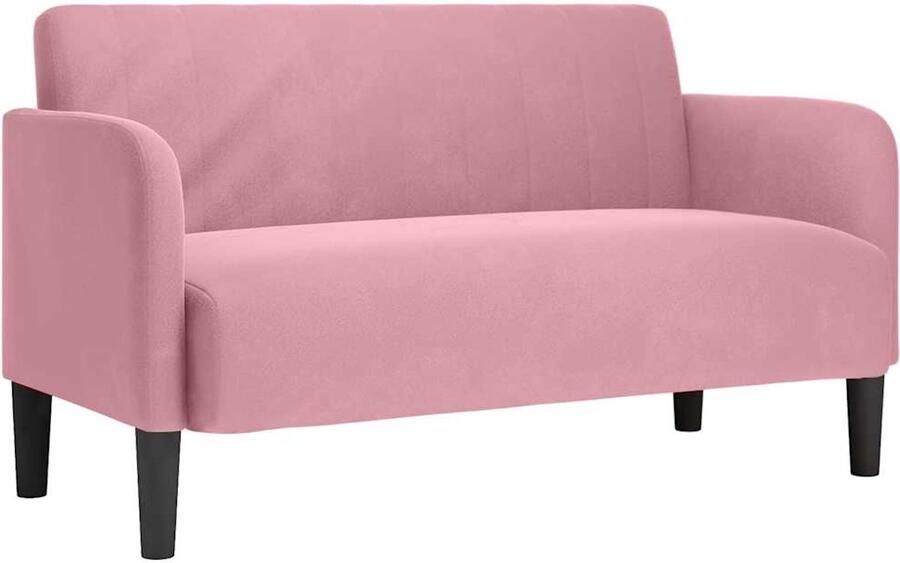 VidaXL Loveseat bank 109 cm fluweel roze