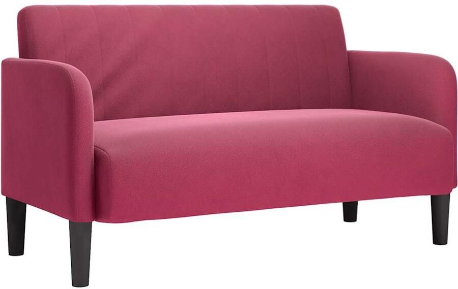 VidaXL Loveseat bank 109 cm fluweel wijnrood