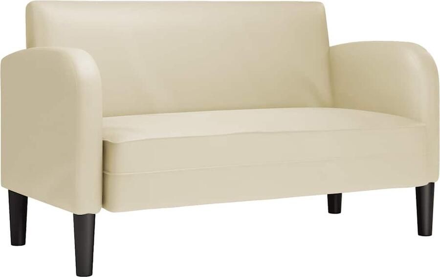 VidaXL Loveseat bank 110 cm kunstleer crèmekleurig