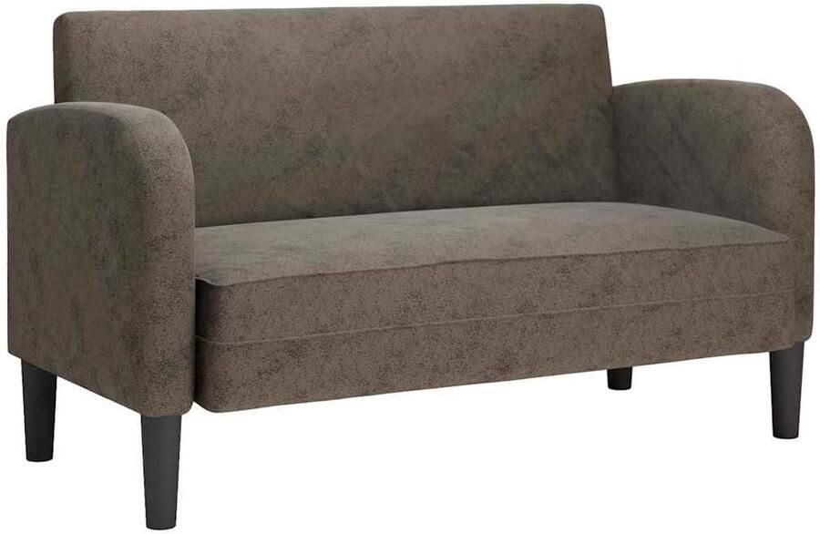 VidaXL Loveseat bank 110 cm kunstleer donkergrijs