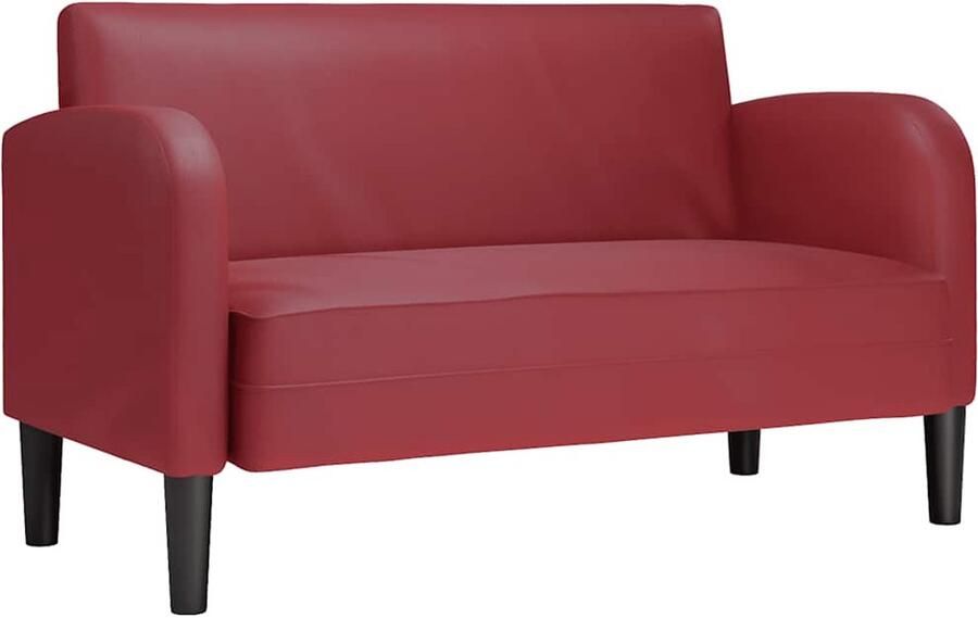VidaXL Loveseat bank 110 cm kunstleer wijnrood