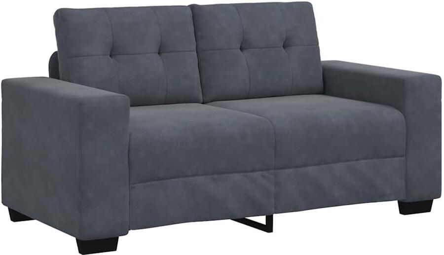 VidaXL Loveseat bank 120 cm fluweel donkergrijs